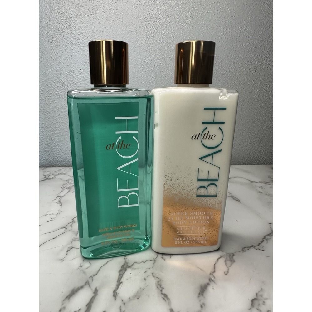 Bath And Body‎ Works At The Beach Lotion & Shower Gel Shea Butter 8oz NEW